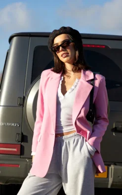 ONLY Oversized Long Blazer In Pink