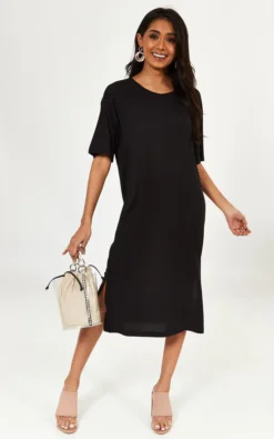 Noisy May Jersey Midi Dress In Black