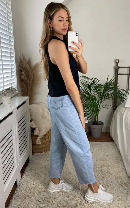 Noisy May Cropped Tank Top In Black - Image 3