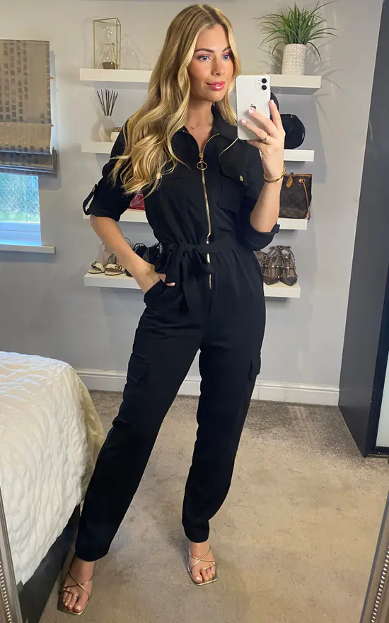 Military Boiler Suit In Black