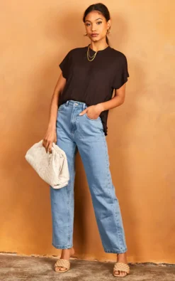 JJXX Short Sleeve High Neck T Shirt In Black