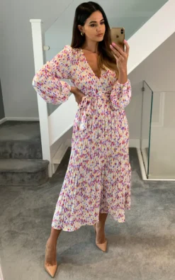 Traffic People Fathomless Dress In White Abstract