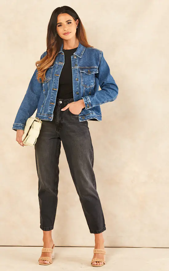 Object Denim Jacket In Medium Blue