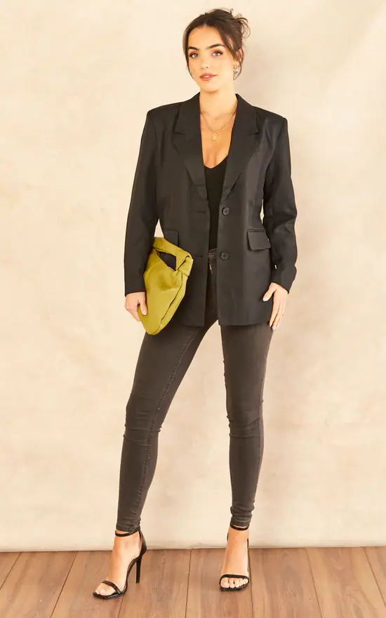 Noisy May Classic Blazer In Black - Image 2