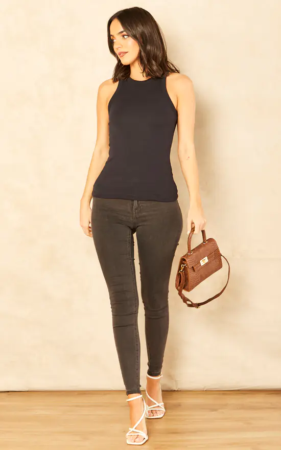 JJXX Sleeveless Tank Top In Black - Image 2