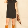 Noisy May Short Sleeve T Shirt Dress In Black