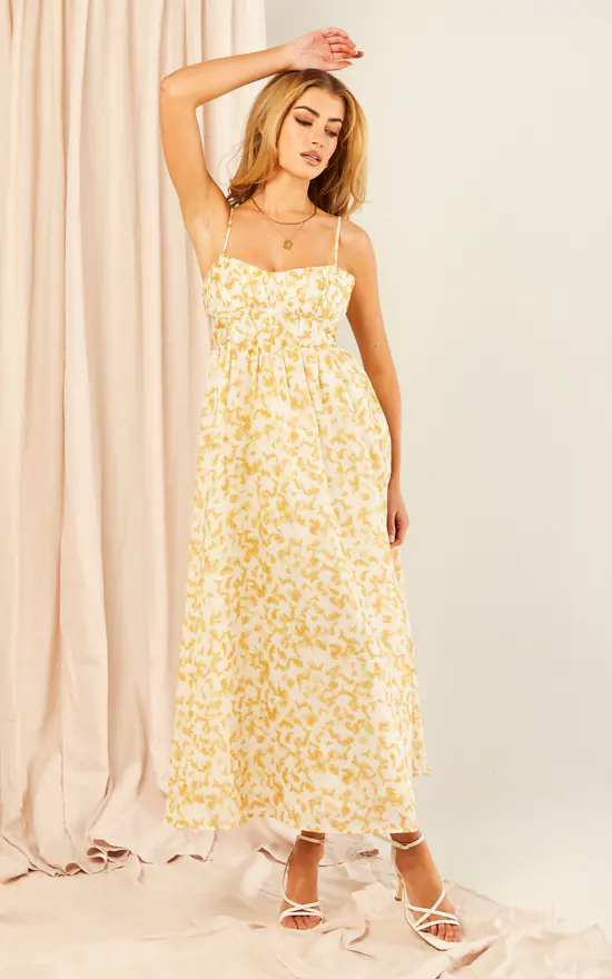 Bardot Cami Midi Dress In Abstract Print - Image 4