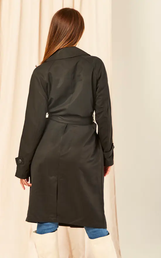 Trench Coat In Black - Image 4