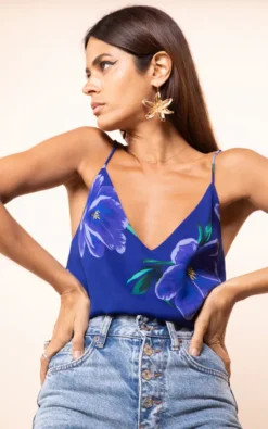 Birdie Cami In Blue On Blue Tulip