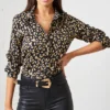 Black & Gold Leopard Print Shirt