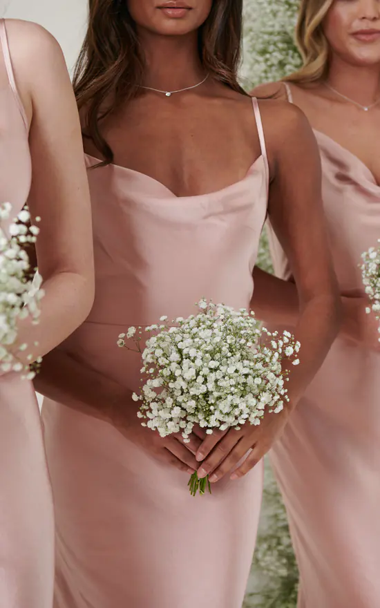 Keisha Maxi Bridesmaid Dress Matte True Blush - Image 4