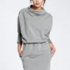 Grey Dress With A Knee Length Pencil Skirt