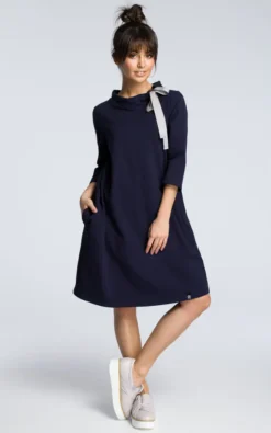 Navy Blue Oversized Dress