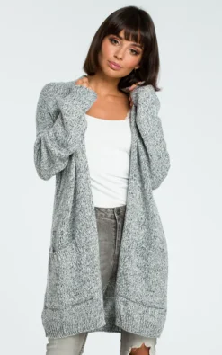 Graphite Long Open Cardigan