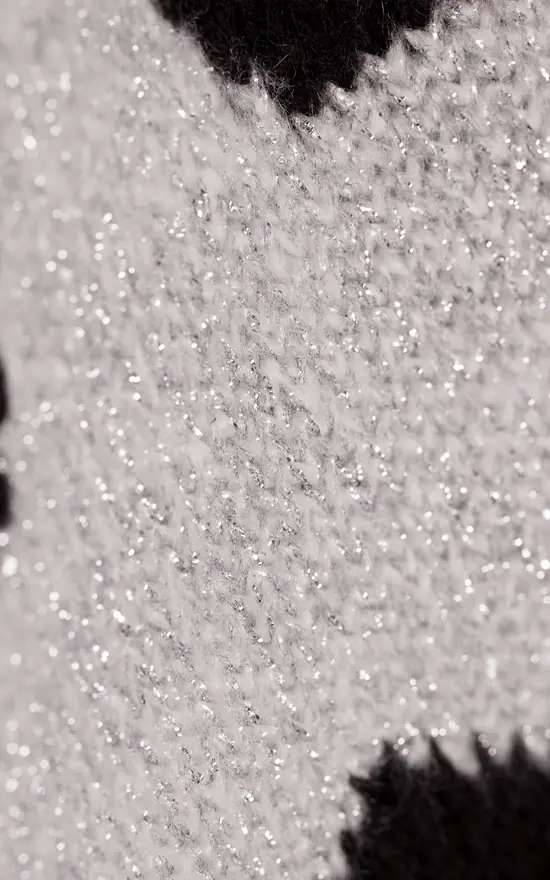 Hooded Star Longline Cardigan Black Silver - Image 4